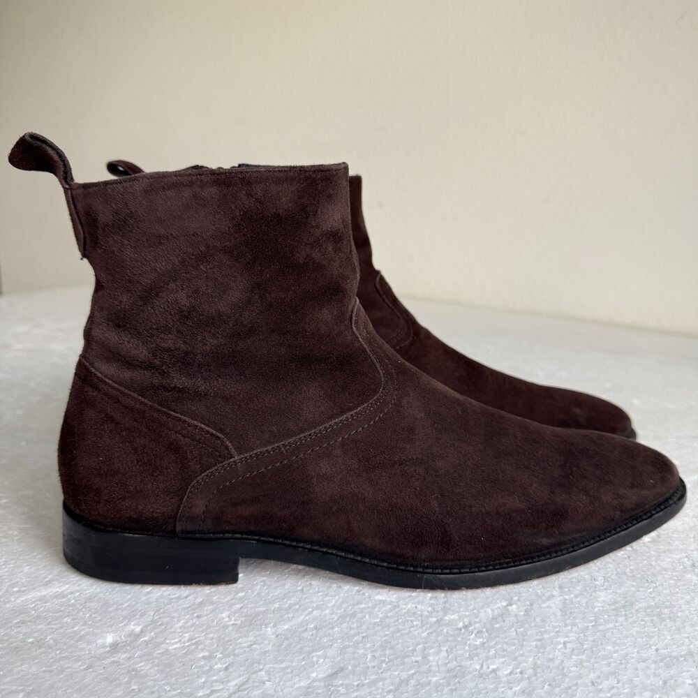 Gordon Rush Bowery Dark Brown Suede Men's Boots Ankle Italy Size 10